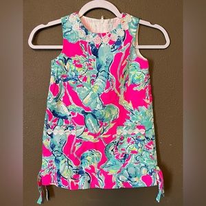 Lilly Pulitzer girls 5 Lobsters in Love shift dress Lobsters Beach Preppy